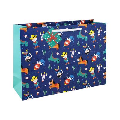 Clairefontaine Héros de mon enfance - Sac cadeau - 37,3 cm x 11,8 cm x 27,5 cm - bleu