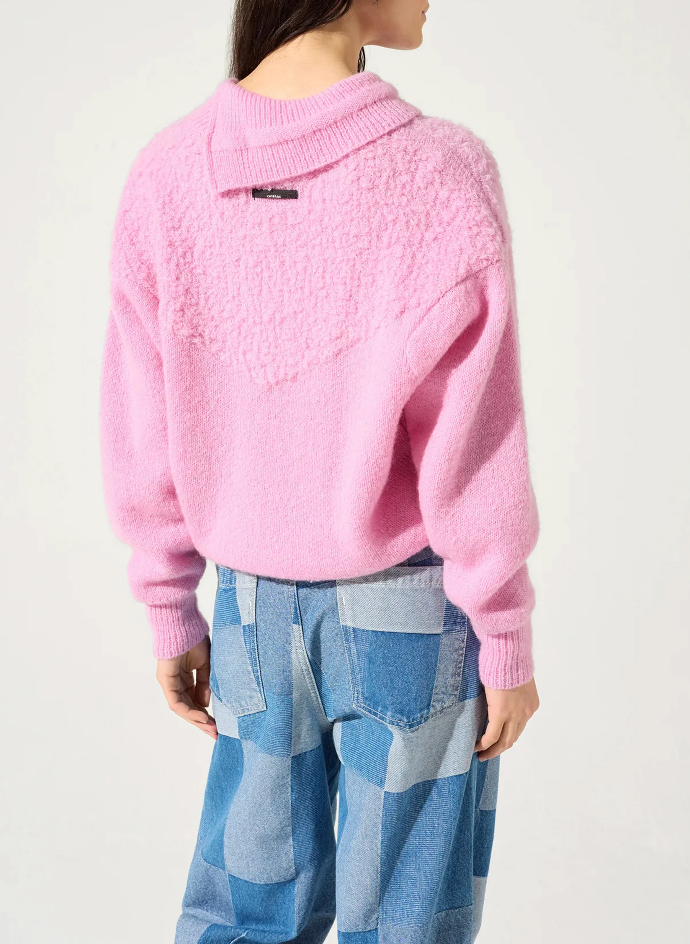 Pull oversize en maille | Rose