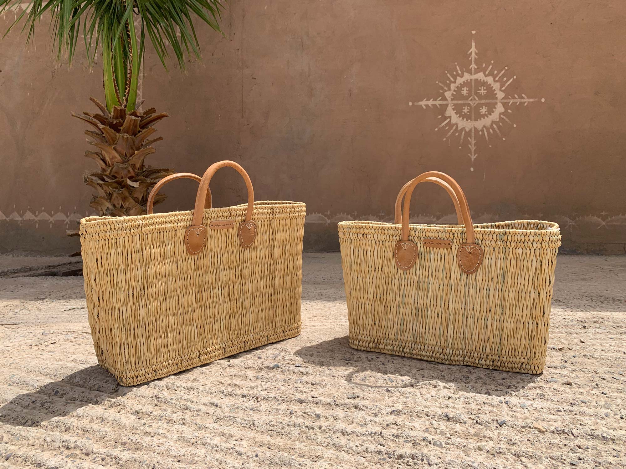 Palmblatt-Tasche M, natur, B 40 cm, H 27 cm, T 16 cm günstig bestellen