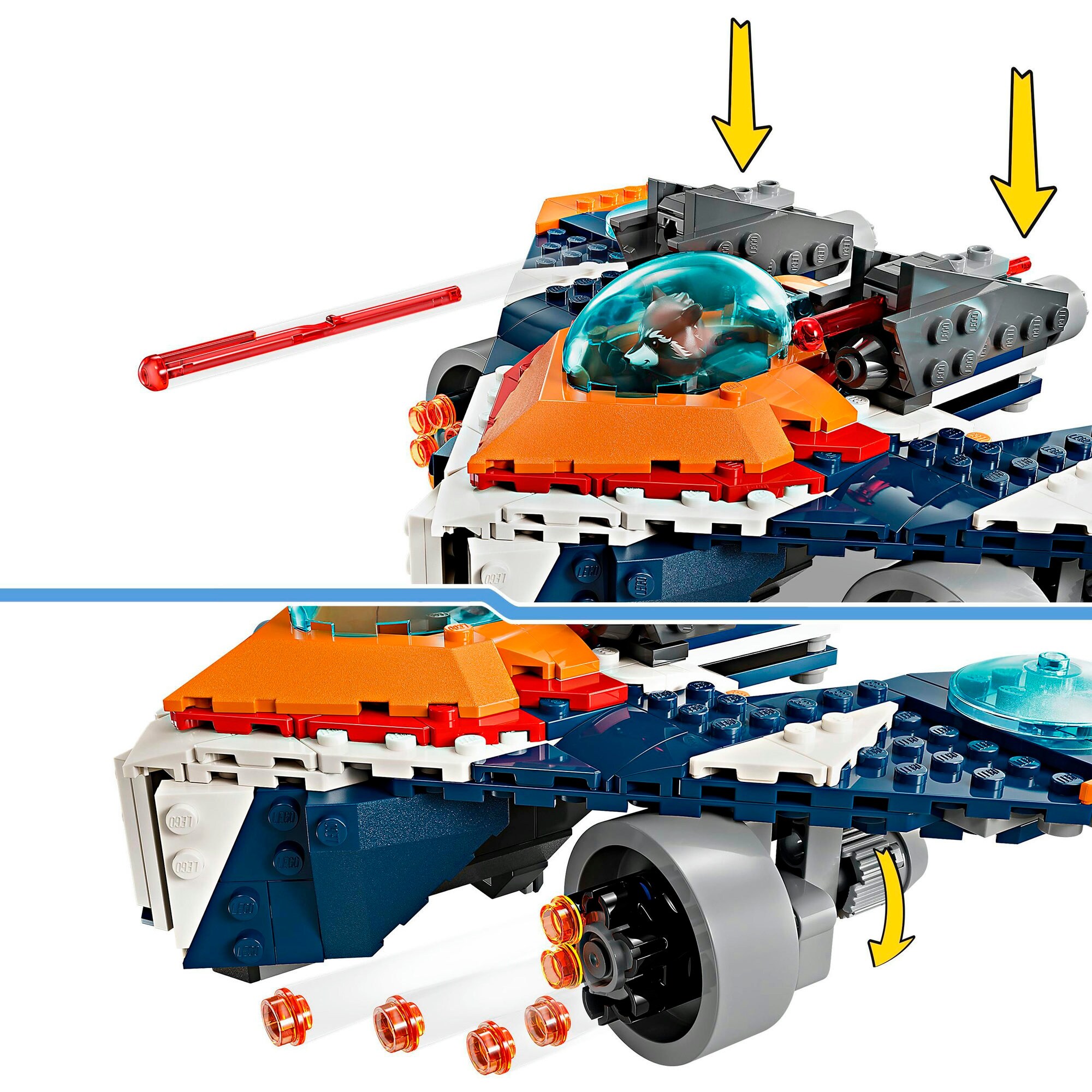 LEGO Konstruktionsspielzeug Marvel Super Heroes Rockets Raumschiff vs. Ronan