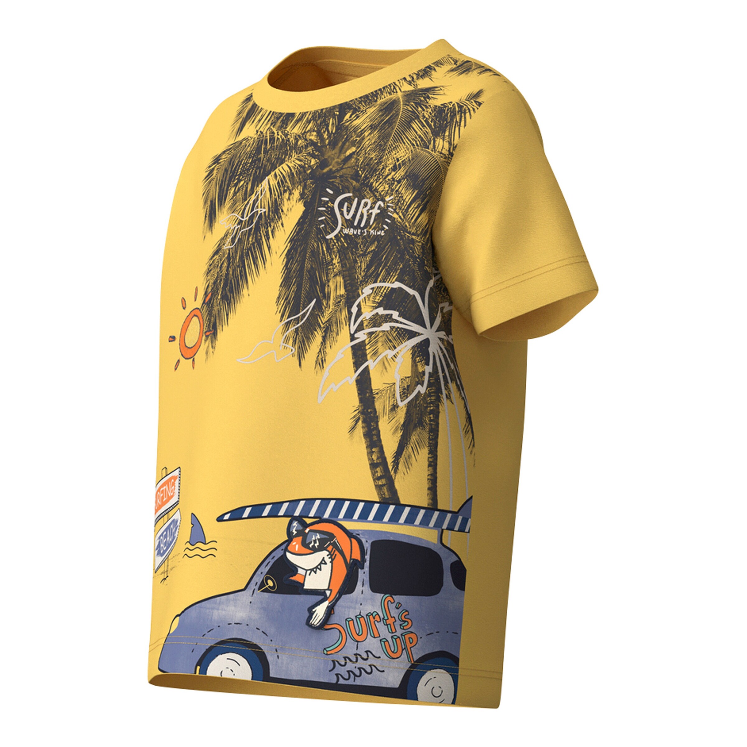 NAME IT T-Shirt Surfing gelb
