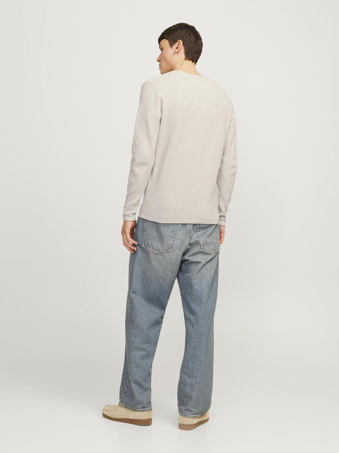 Jack & Jones JJECOOPER KNIT CREW NECK NOOS Oatmeal/melange