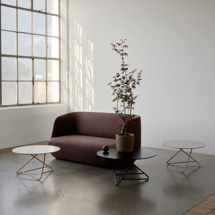 Softline - Tribeca Beistelltisch, large, Chrom / weiss lackiert