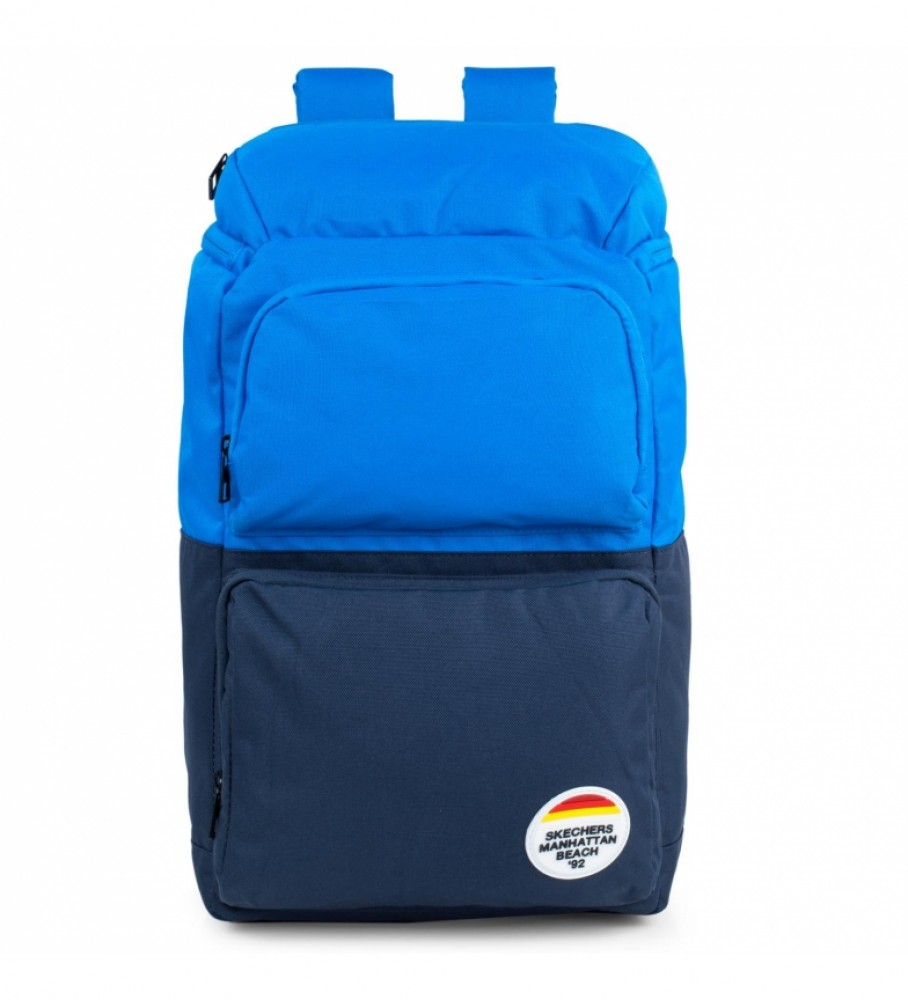Mochila grande para laptop Skechers de 17 polegadas S908 preta - 47 x 30 x 15 cm -