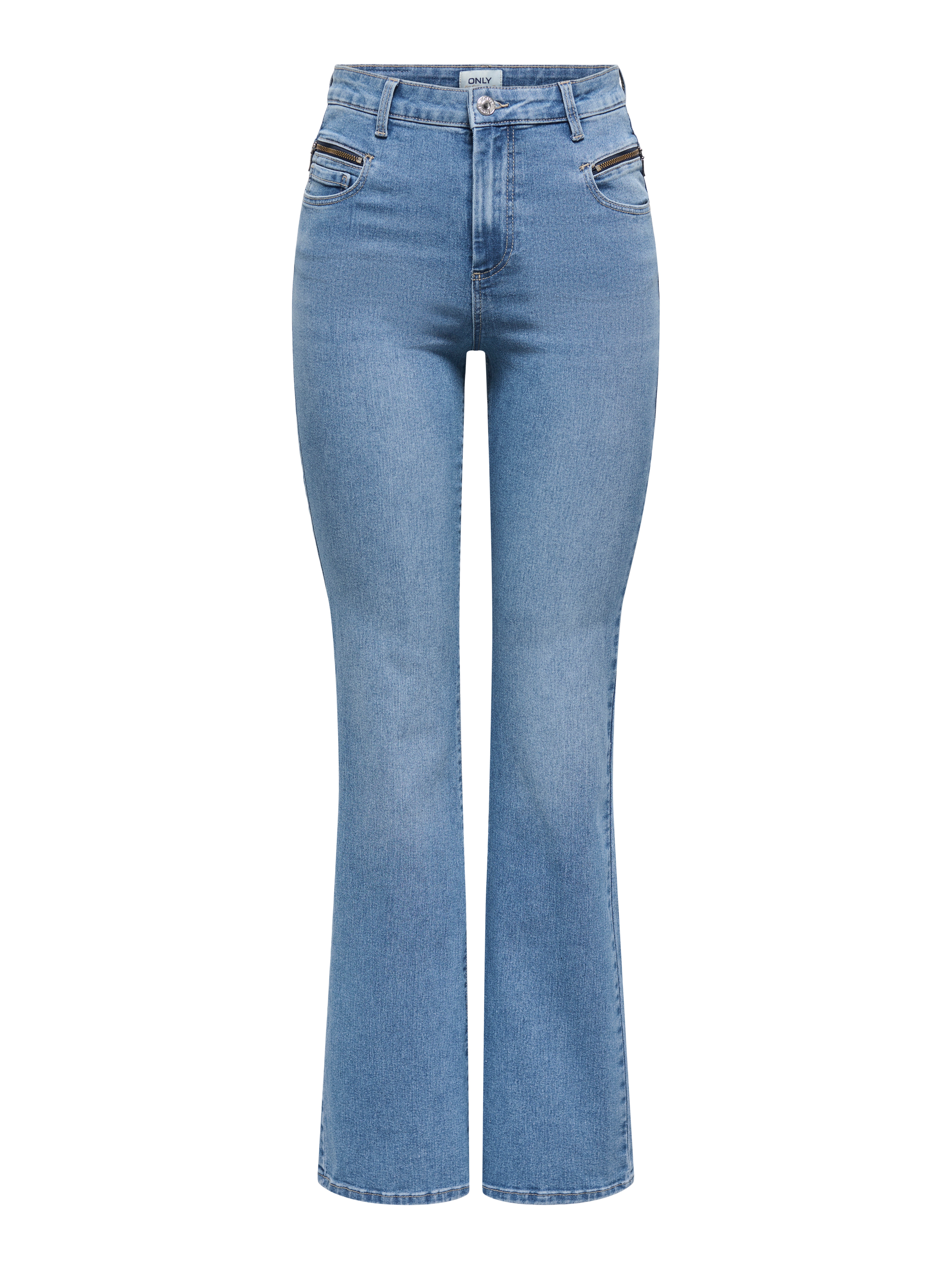 ONLSANDRA Hohe Taille Ausgestellt Jeans Medium Blue Denim