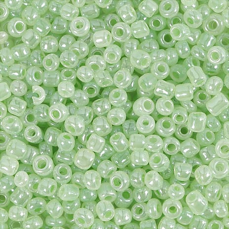 Rocaiperler softgrøn 25g hulst 0,6-1,0mm
