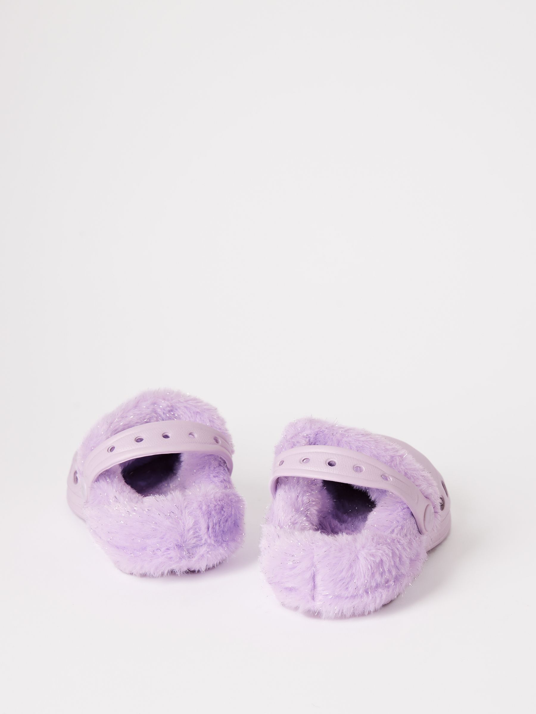 Lipsy fleece gevoerde klomppantoffels met imitatiebont