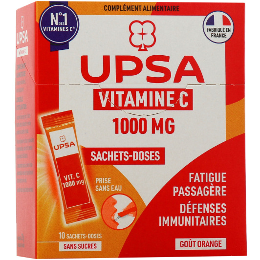 UPSA Vitalité vitamine C 1000mg - Fatigue passagère, immunité