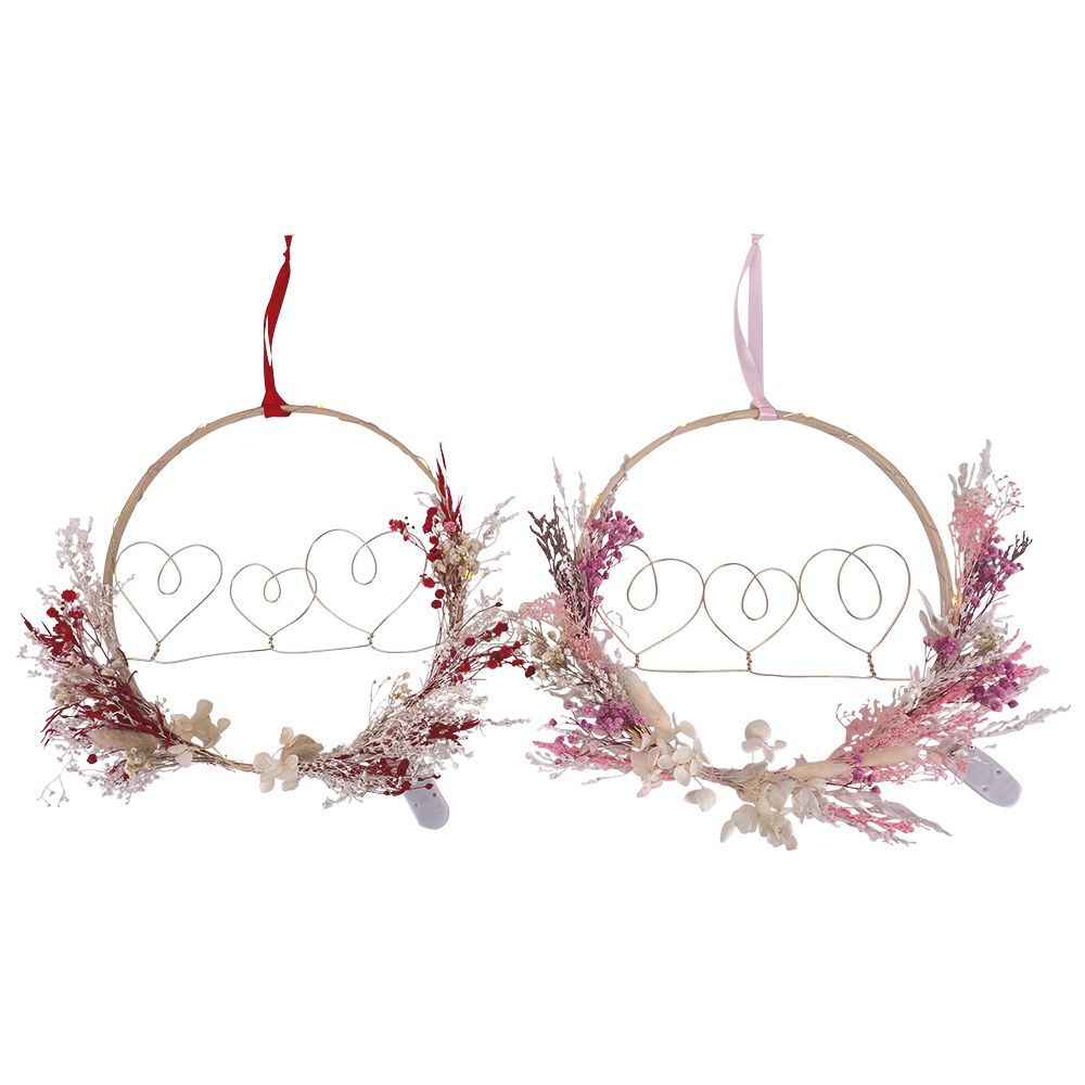 Couronne de fleurs séchées Ø25 cm