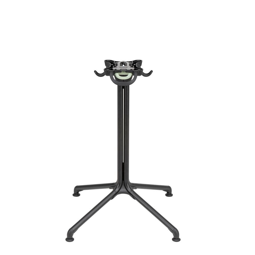 Zentraler Tischfuß in Standardhöhe Horizon Stahl Schwarz Noir
