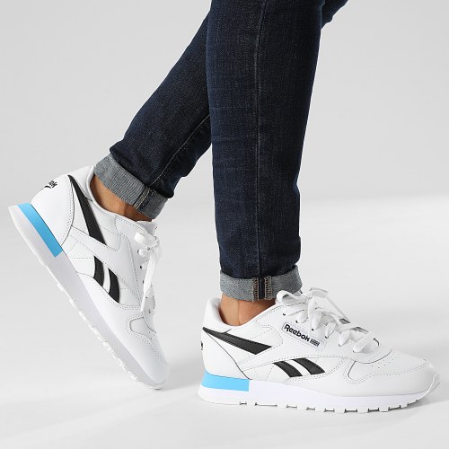 Baskets Femme Classic Leather IG0031 Footwear White Core Black Radical Aqua