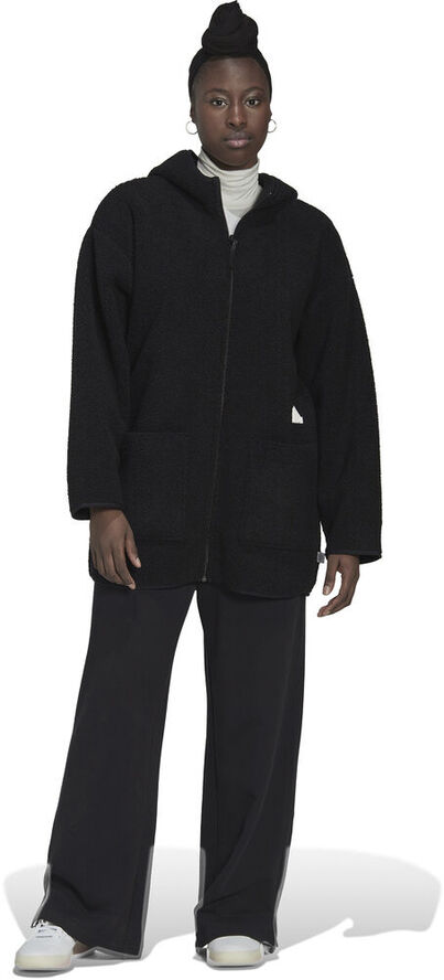 adidas Polar Fleece Long Hooded fleecejakke Sort