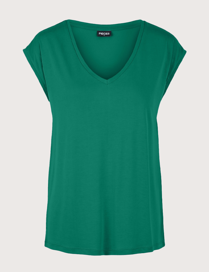 PIECES T-SHIRT BASIQUE KAMALA VERT