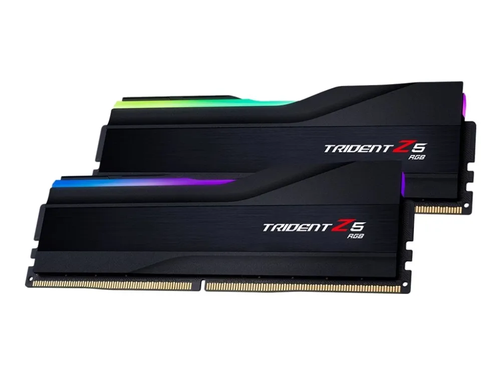 G.Skill Trident Z5 RGB - DDR5 - sæt - 32 GB: 2 x 16 GB - DIMM 288-PIN - 6000 MT/s / PC5-48000 - CL40 - 1.3 V - ikke bufferet - ikke-ECC - mat sort