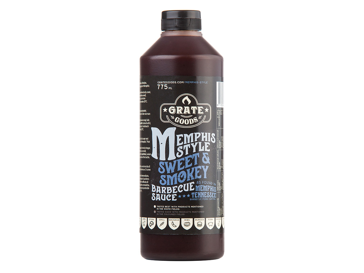 Grate Goods Memphis sweet & smokey bbq saus - 265 ml