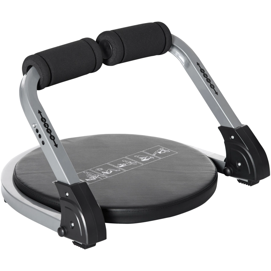 HOMCOM Bauchmuskel-Trainer mit Sitzissen schwarz