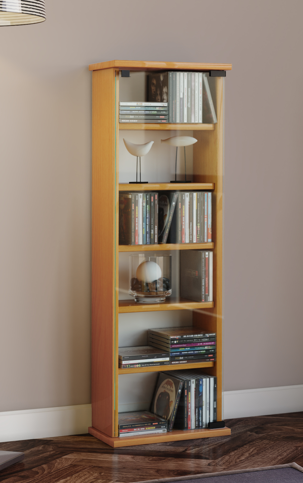 CD-Regal - Buche - 31 cm breit - für 150 CDs