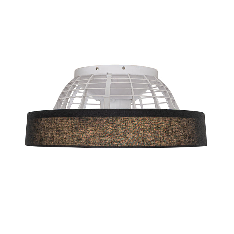 QAZQA Plafondventilator zwart met ster effect 48cm incl. LED dimbaar