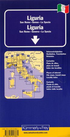 ITALIEN Strassenkarten  LIGURIEN 006