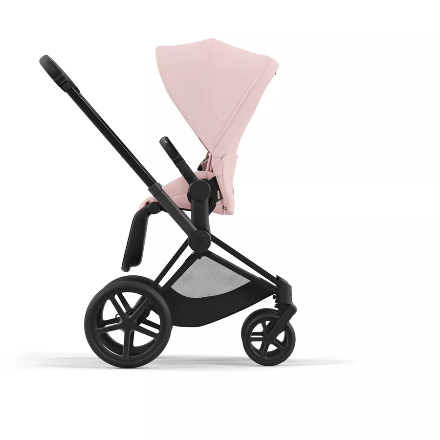 cybex PLATINUM Kombikinderwagen New Priam Priam Matt Black Peach Pink