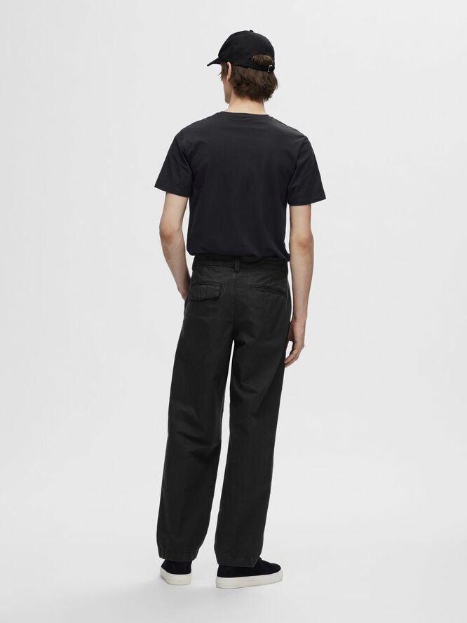Selected Homme SLH220-LOOSE ART PANT Sort