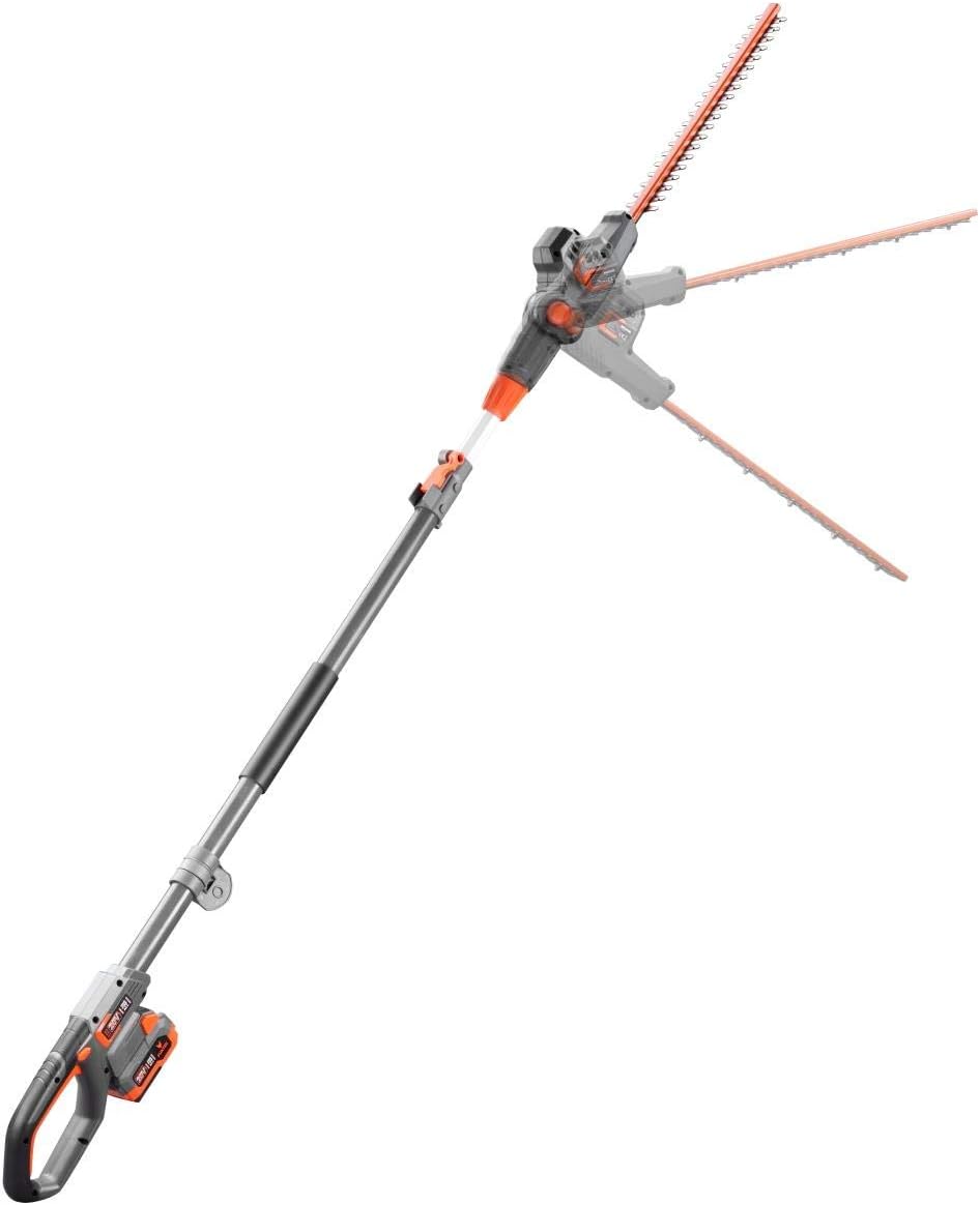 FUXTEC Akku Hochheckenschere 20V FX-E1HH20-SET Elektro Teleskop Heckenschere zum Schneiden von Hecken und Sträuchern – inklusive Akku und Ladegerät