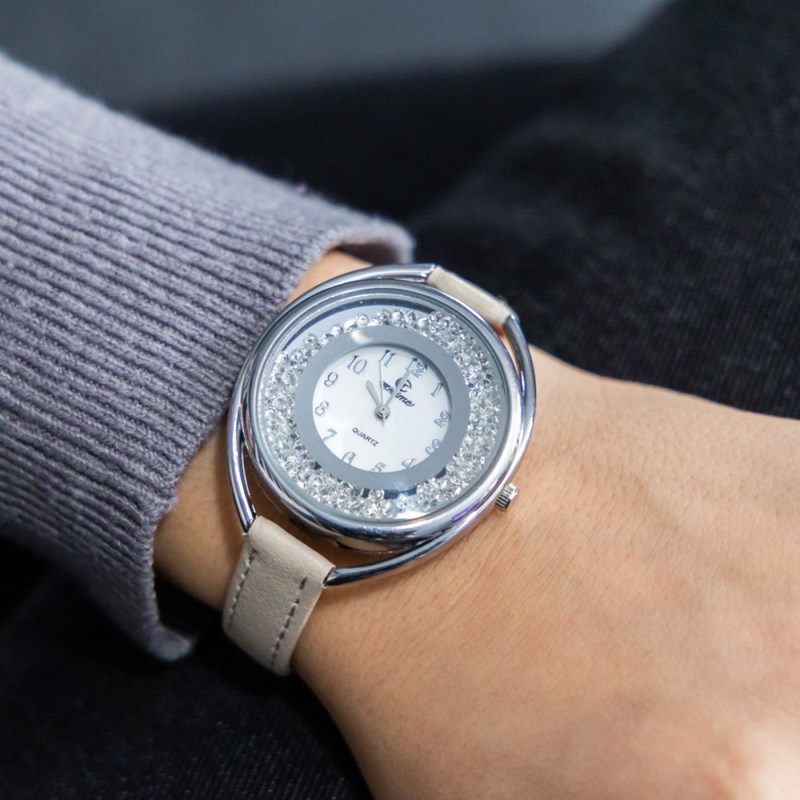 Montre Femme CHTIME bracelet Cuir Blanc