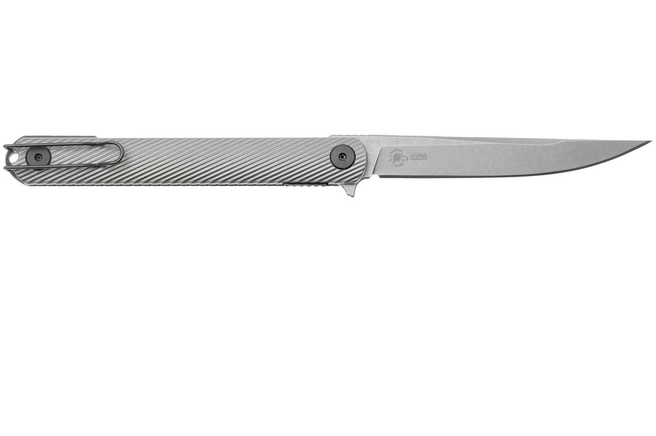 Spartan Blades Nemec Folder SFBL12TI Stonewashed CPM S35VN, Satin Titanium, zakmes, Ondřej Němec design