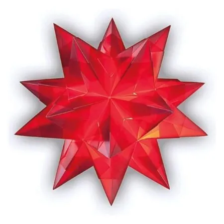 Folia Bascetta-Stern Bastelset, Transparentpapier 115g/m², rot 15 x 15cm