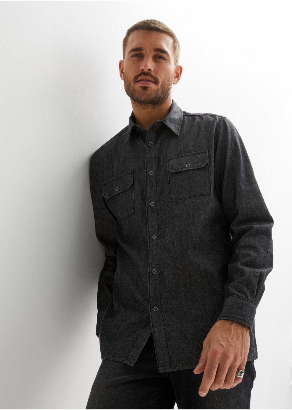Chemise en jean, manches longues
