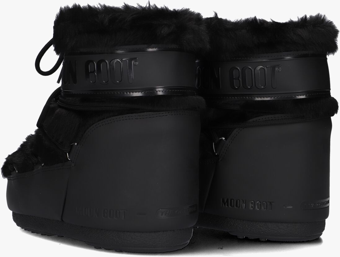 zwarte moon boot snowboots icon low faux fur