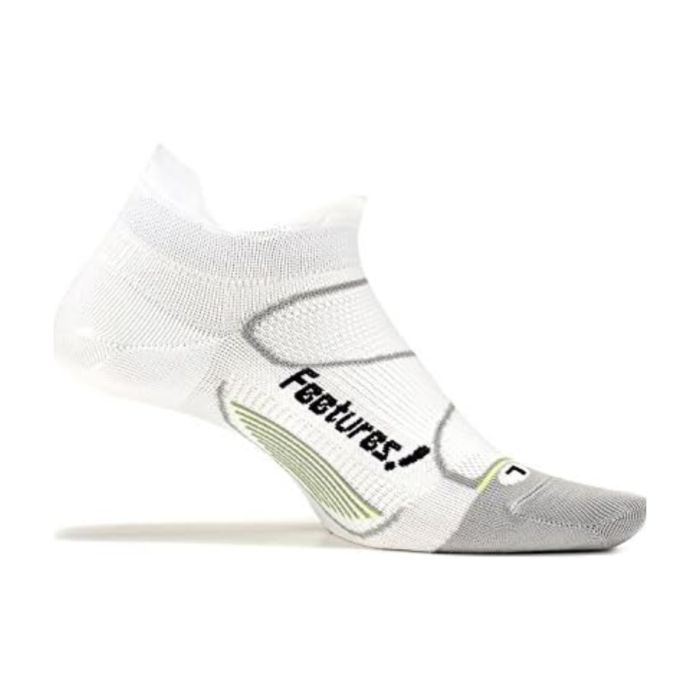 Feetures Unisex Strømper Elite No Show Socks Hvid