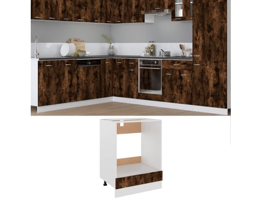 VIDAXL - Mobilier de cuisine Armoire à four chêne fumé 60x46x81,5 cm bois d'ingénierie
