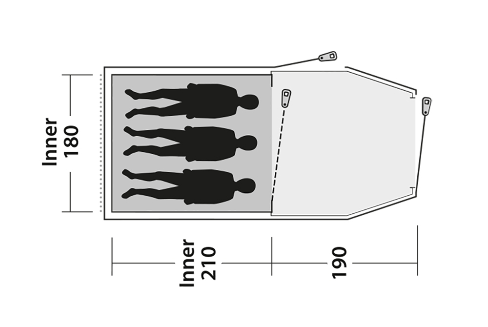 Outwell Earth 3 Tunnelzelt für 3 Personen