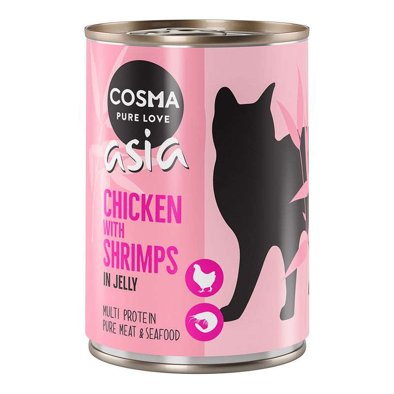 Lot Cosma Thai/Asia en gelée 24 x 400 g