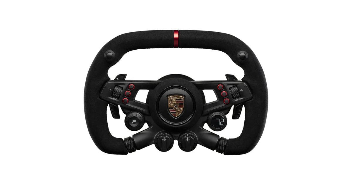FanatecCSL Elite Porsche Vision GT stuur add-on  (Zwart/rood, Pc, PS5 Ready, PS4 Ready)