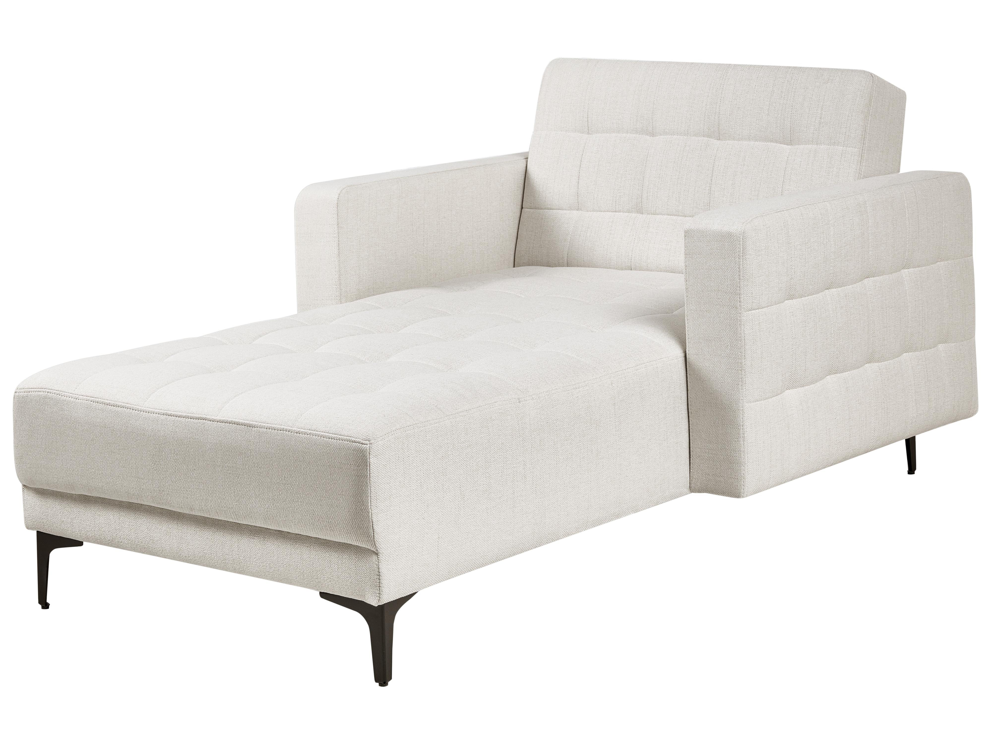 Chaise longue ABERDEEN Stof Gebroken wit