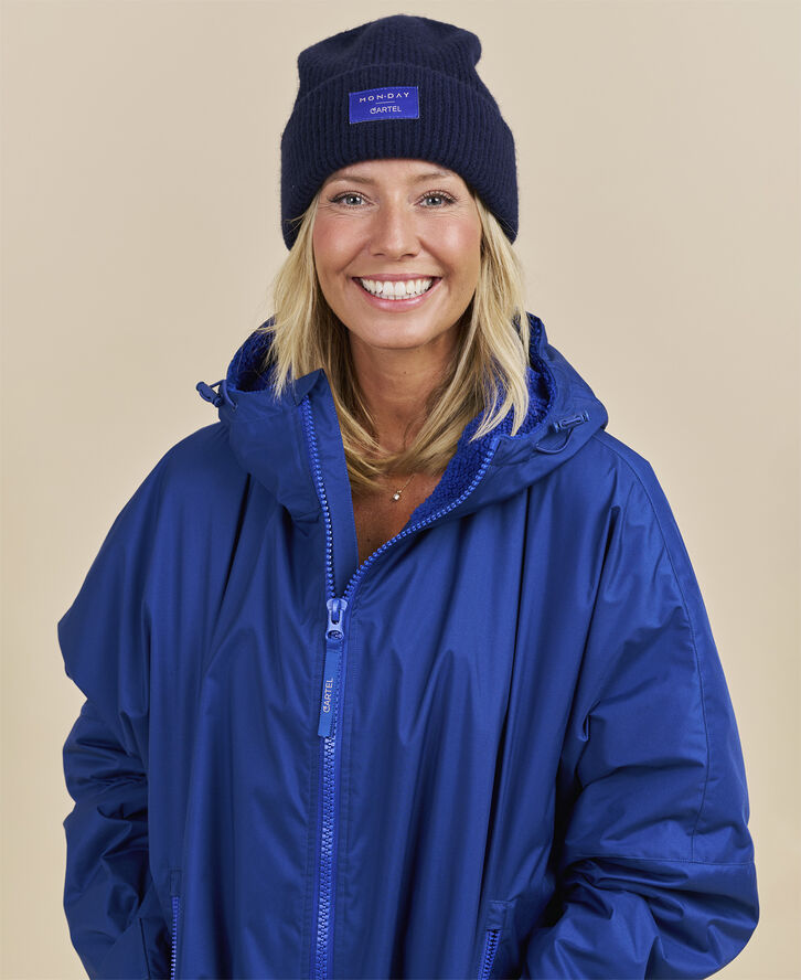 Cartel Copenhagen Cartel x Monday Bliss Winterswim Changing Robe - Navy Mørkeblå
