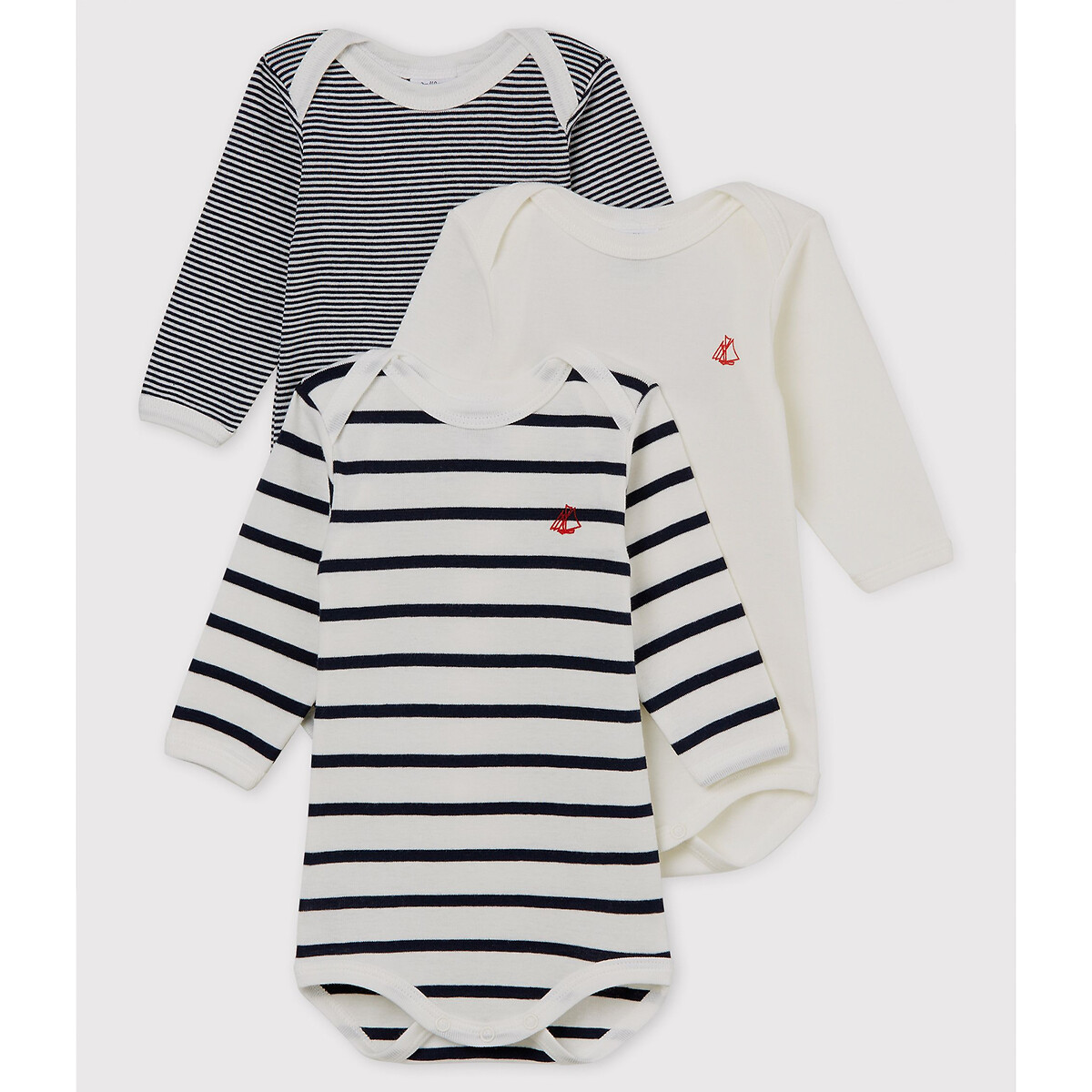 PETIT BATEAU<br>Conjunto de 3 macacões