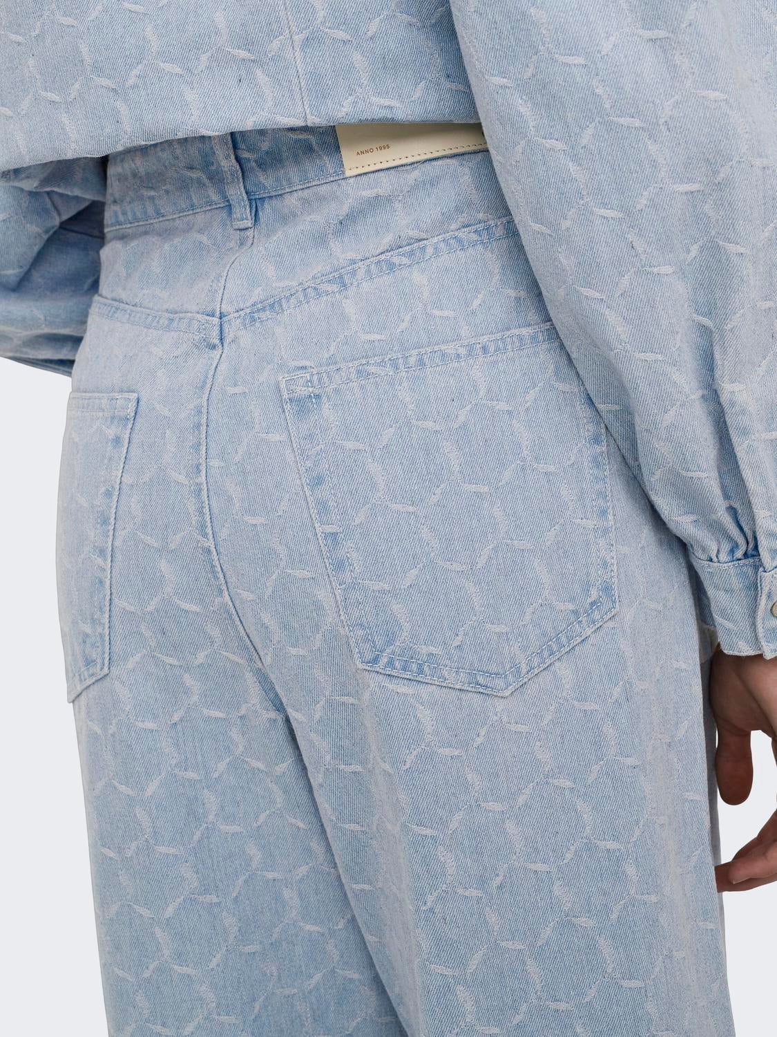 ONLHOPE-ELIZA Weiter Beinschnitt Jeans Light Blue Denim