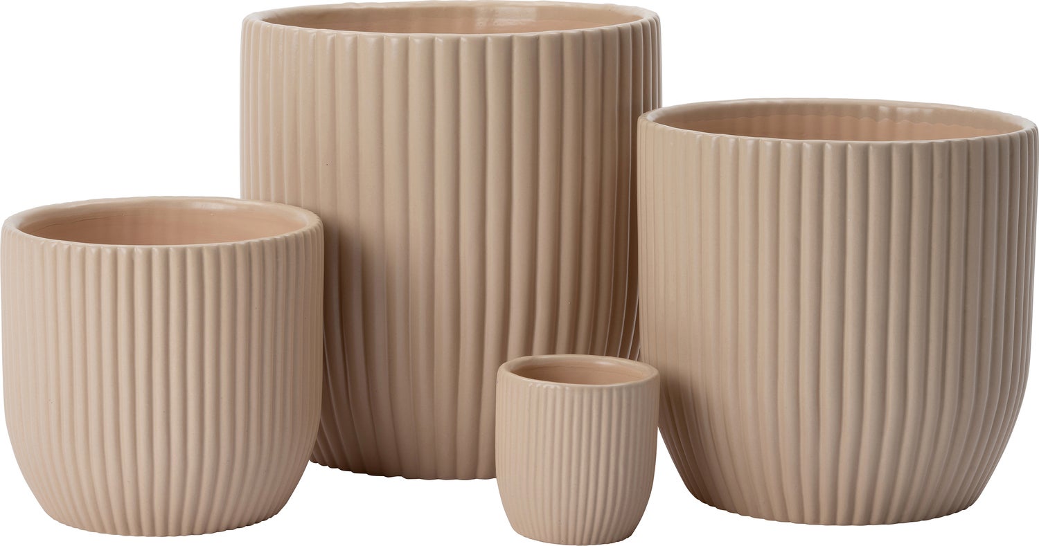Intratuin bloempot Esmay wit / crème D 17,5 H 17 cm