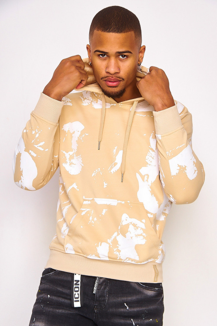 Sweat à capuche beige tâché / Project X - 2120200