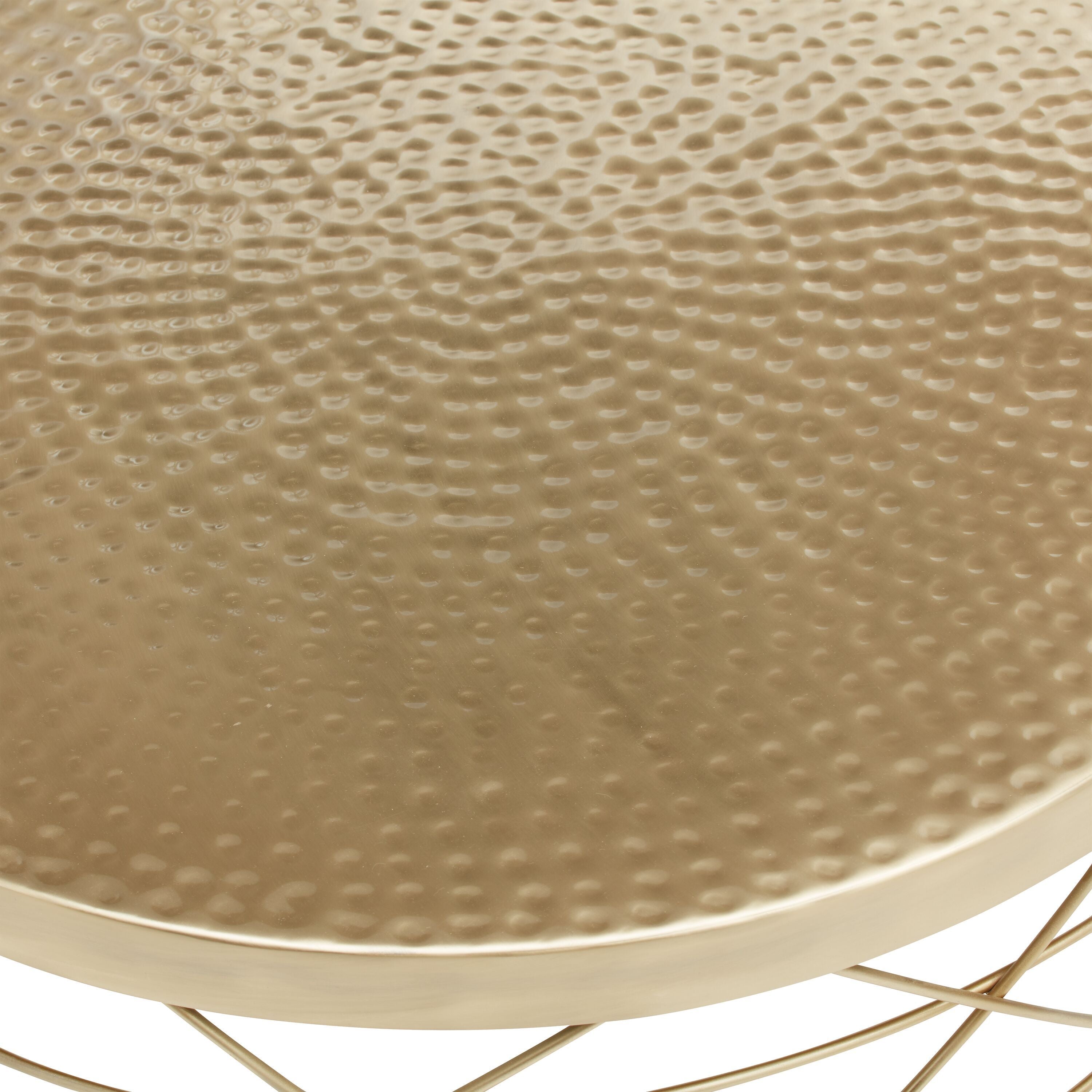 ANAYA Salontisch - Messingfarbig / B: 79.0 cm x T: 79.0 cm x H: 35.0 cm