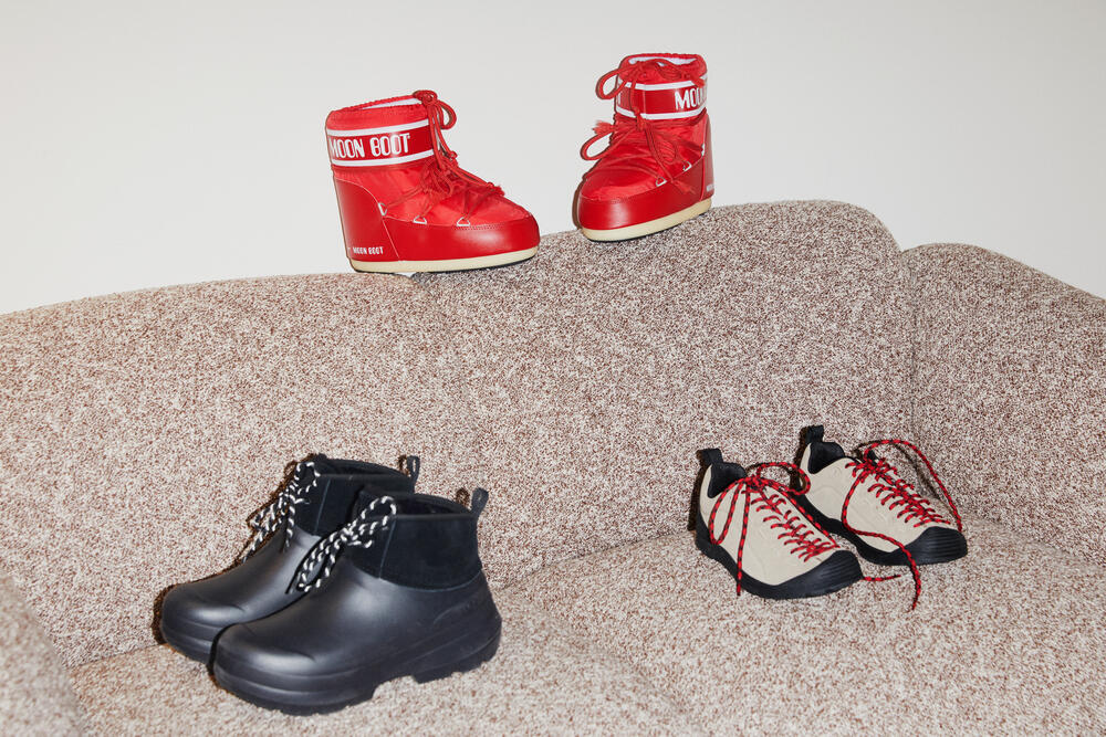 MOON BOOT  Icon Low Nylon støvle - rød