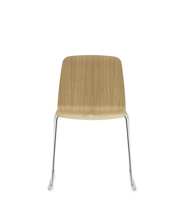 Normann Copenhagen Just Chair stoel met verchroomd onderstel eiken