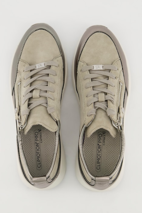 Caprice Leder-Sneaker, Memory Foam, Zipper, Komfortweite