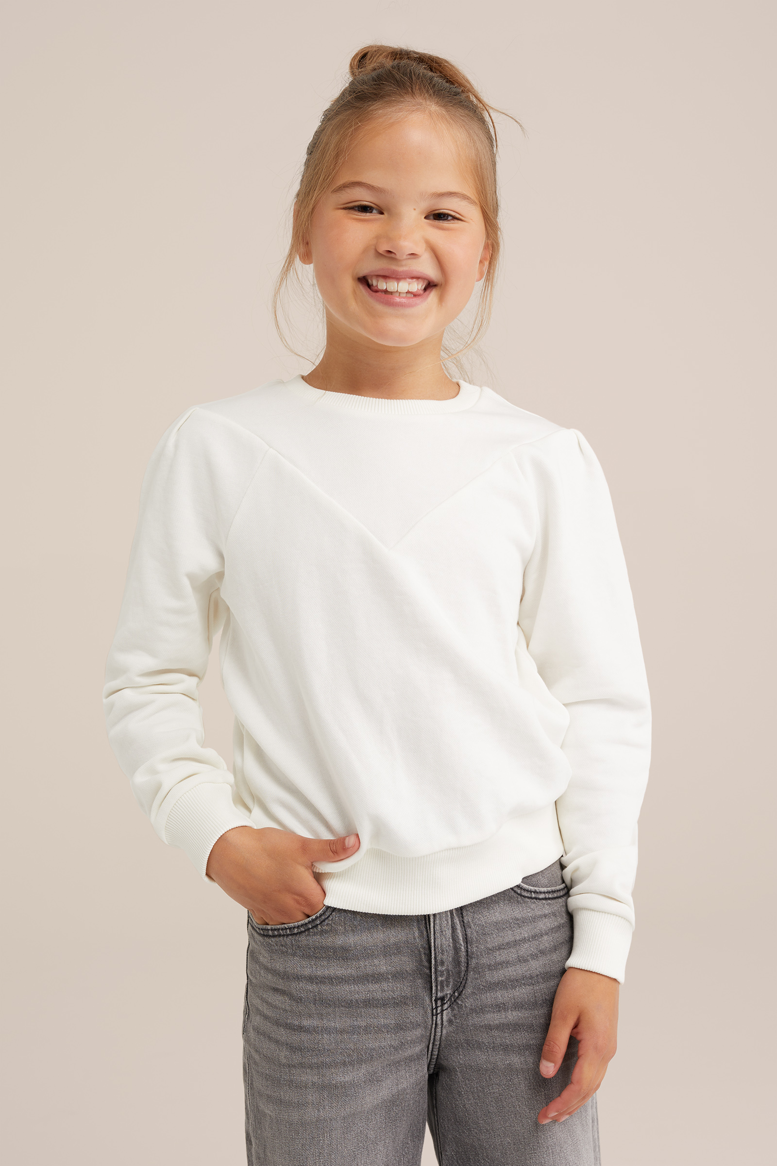 Meisjes sweater WE Fashion Wit