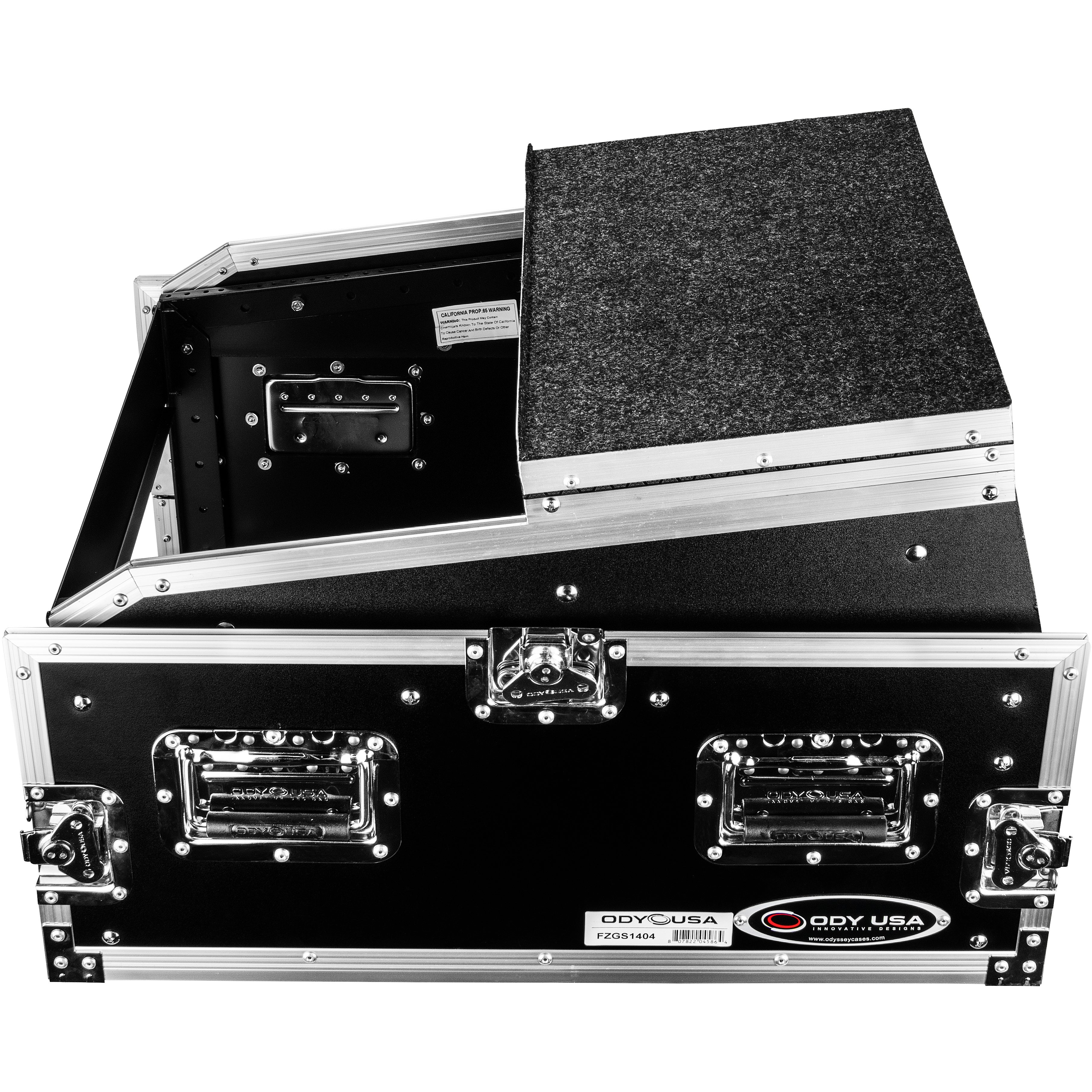Odyssey FZGS1404 Pro Combo Rack Case met laptopplatform