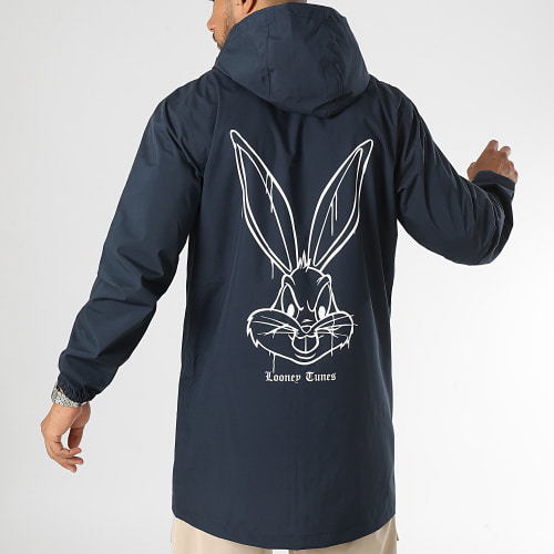 Coupe-Vent Capuche Angry Bugs Bunny Back Bleu Marine