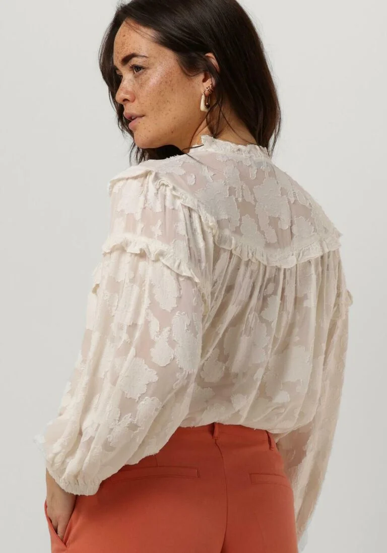 SUMMUM witte summum blouse blouse viscose jacquard